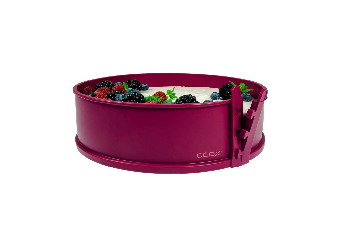 coox Springform Springform Ø 26 cm mit Servierplatte Rot, (Stück 1-tlg), Backform von coox