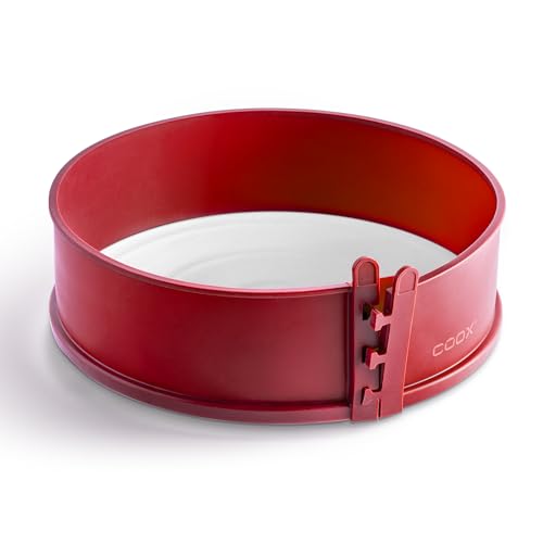 coox Springform mit Porzellanboden ⌀ 26 cm in Rot, backen und direkt auf der Porzellanplatte servieren und schneiden, kein Umsetzen nötig von coox