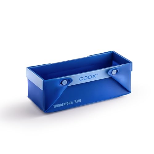 coox WUNDERFORM Frame S in Blau, die erste faltbare Backform, platzsparende Backform aus Silikon, BPA-frei von coox