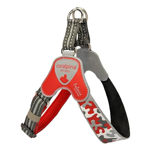 Coralpina - Verstellbares Camouflage-Geschirr für Hunde mit unterschiedlichem Hals- und Brustdurchmesser, weich und langlebig, beschädigt das Haar nicht und behindert die Bewegungen nicht, Farbe Rot, Coralpina - Verstellbares Camouflage-Geschirr für Hunde mit unterschiedlichem Hals- und Brustdurchmesser, weich und langlebig, beschädigt das Haar nicht und behindert die Bewegungen nicht, Farbe Rot, von coralpina