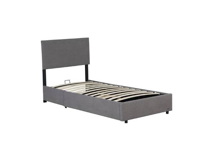 Corium Polsterbett, »Juva« Cord mit Lattenrost 90x200 cm Grau, grau, ohne Matratze, ohne Matratze, Grau von [corium]