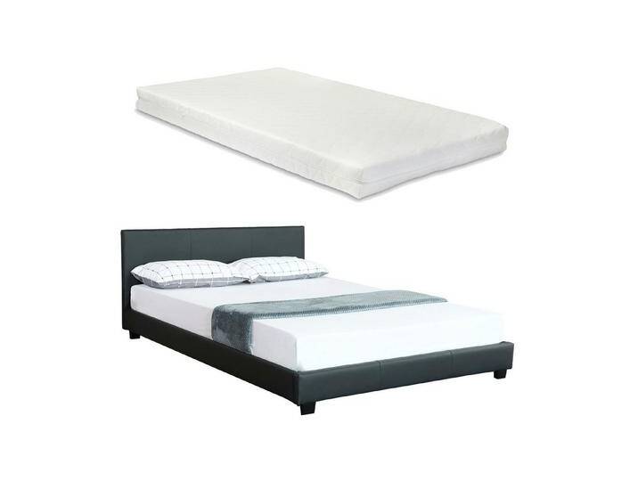 Corium Polsterbett, Kunstlederbett mit Kaltschaummatratze 140 x 200 cm Dunkelgrau, grau, dunkelgrau von [corium]