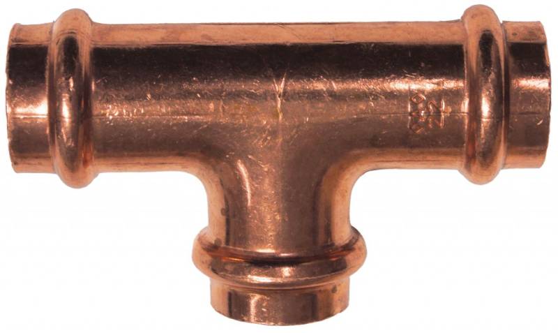 Cornat Press-T-Stück Kupfer, ø 22 mm von cornat
