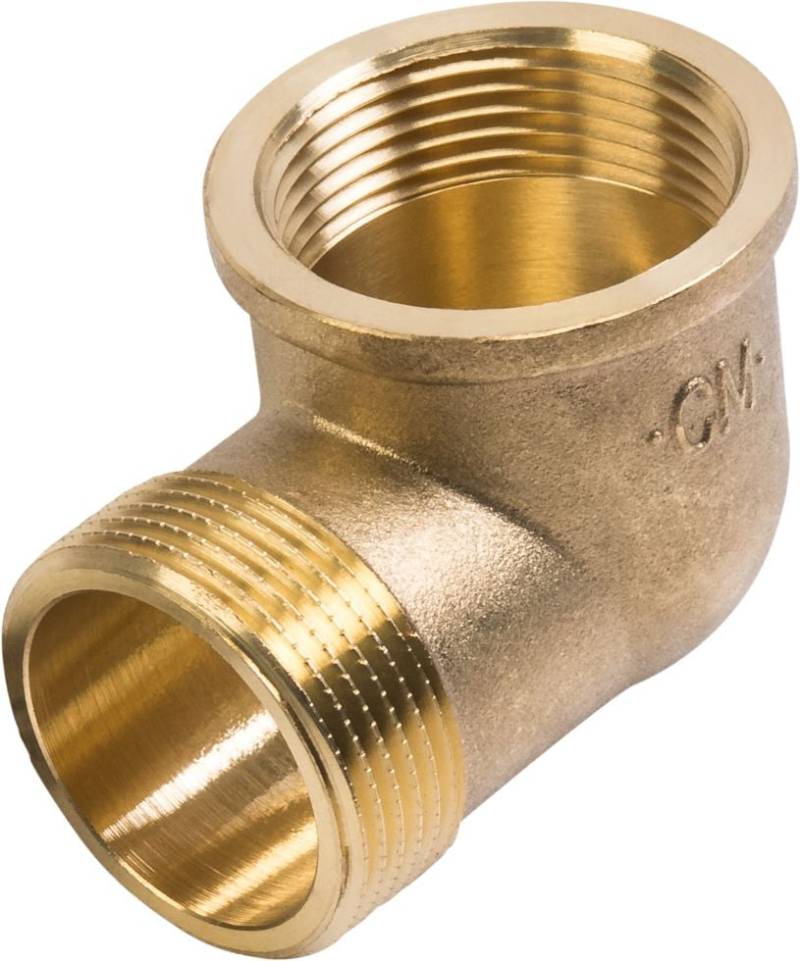 Cornat Winkel 90° Messing 1 1/4 IG 1 1/4 AG Messing blank, 1 1/4 IG, 1 1/4 AG von cornat