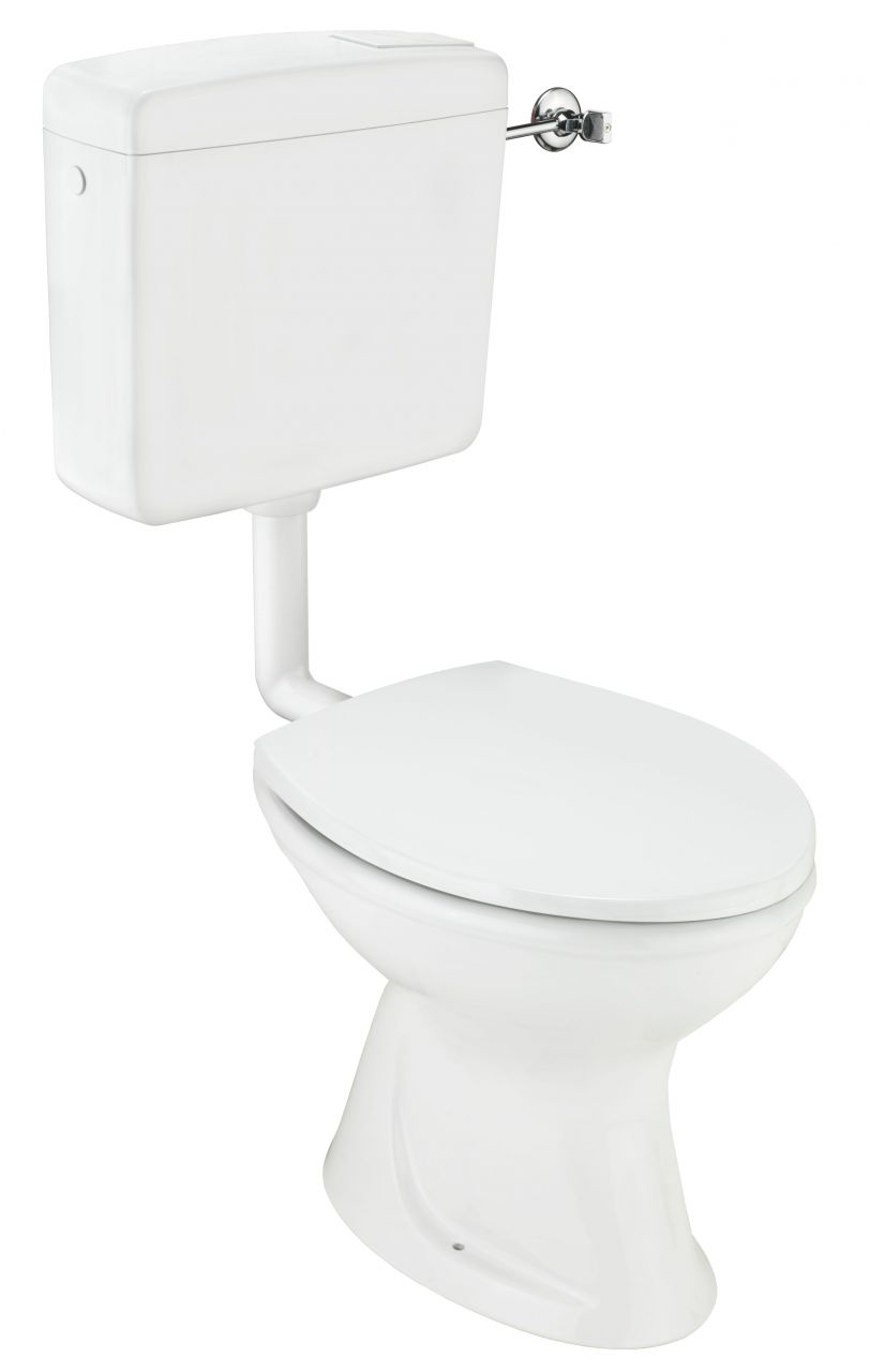 Cornat Komplett-Stand-Tiefspül-WC inkl. WC-Sitz, weiß von cornat