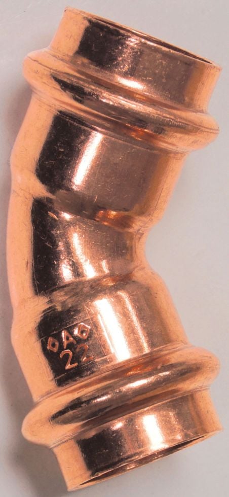 Cornat Press-Bogen 45° Kupfer, ø 22 mm von cornat