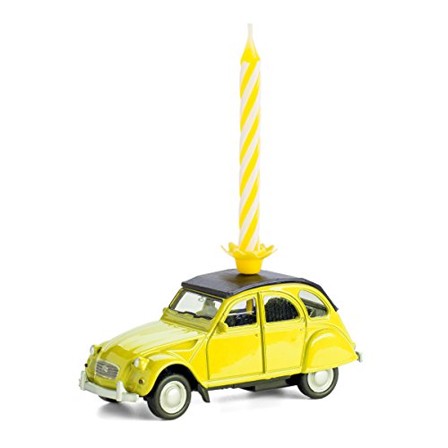 corpus delicti :: Kerze auf Rädern – Citroën 2CV – das Geschenk für alle Enten-Fans mit Geburtstagskerze (gelb) (20.4K) von corpus delicti