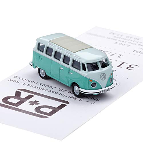 Magnetischer Parkscheinhalter für das Armaturenbrett – Modellauto mit Magnet und selbstklebender Haftscheibe für Parkscheine, Anwohner-Parkausweise - Kultauto kompatibel mit VW Bus T1 Samba Bulli von corpus delicti