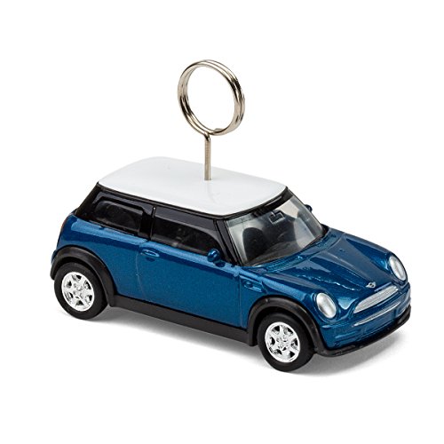 corpus delicti :: Foto- und Kartenhalter auf Rädern kompatibel mit Mini Cooper/fahrbarer Tischkartenhalter für Namensschilder, Platzkarten Hochzeiten (blau) (20.3b) von corpus delicti