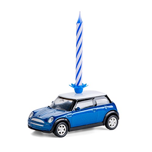 corpus delicti :: Kerze auf Rädern kompatibel mit Mini Cooper – das Geburtstagsgeschenk für alle Mini-Fans (blau) (20.3K) von corpus delicti