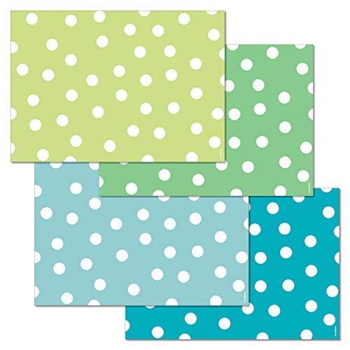 corpus delicti Papier-Tischsets vom Abreißblock mit Punkten – Polka Aqua von corpus delicti