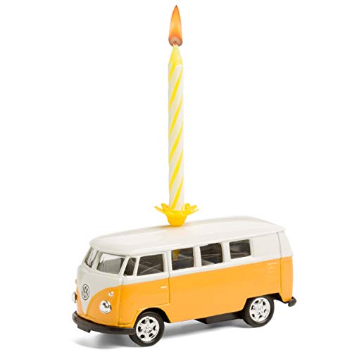 corpus delicti :: kompatibel mit VW-Bus T1 – Bus aus Metall mit Geburtstagskerze (gelb) (20.2K) von corpus delicti