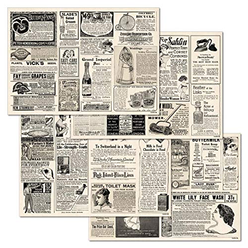 corpus delicti :: Papiertischsets – praktische Platzsets als Abreißblock - Vintage-Anzeigen aus Zeitungen – Newspaper von corpus delicti