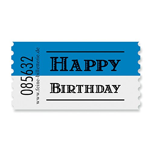 :: Happy Birthday – 100 Stück Wertmarken auf 1 Rolle – für Gutscheine und Verzieren von Geburtstagskarten von corpus delicti
