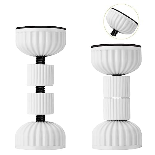 cosbur 2-Pack verstellbare Bett-Kopfteil-Stopper, verbesserte Kopfteil-Stopper für Bett, Bettstoßstange, für Wandbetten Sofas, kein Knirschen, Schützen Sie die Wand vor Schlagen, 2.9-3.7in, weiß von cosbur