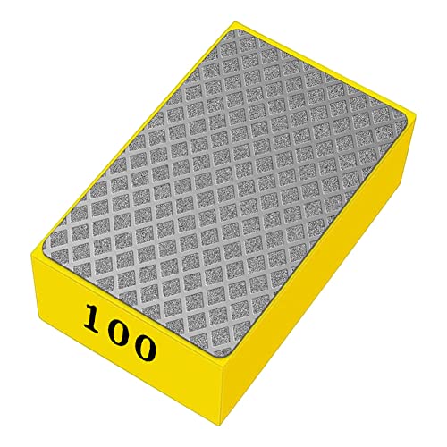 coserori 1 Stück Diamant-Hand-Pad, Schleifklotz, Schaumstoff-Rückseite, Handschleifblock, Schaumstoffblock zum Schleifen von Polierfliesen, 100 von coserori