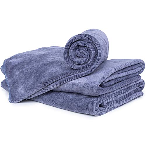 cosey - 3er Pack, Flauschiges Mikrofaser-Handtuch Größe L, 60x120cm, grau von cosey