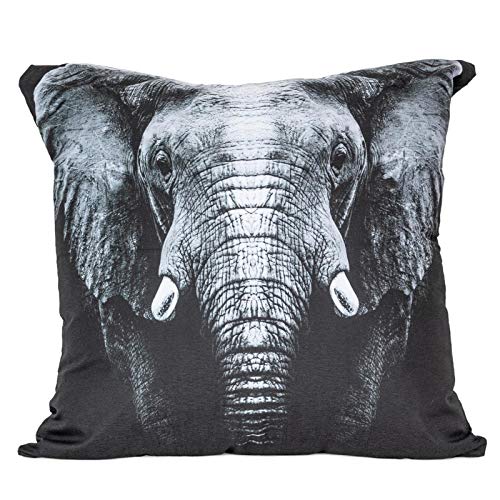 cosey Kissenbezug 45x45, Kissenhülle mit Motiv für Dekokissen, Sofakissen – Verschiedene Motive Polyester D17 Elefant von cosey