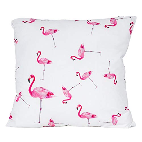 cosey Kissenbezug 45x45, Kissenhülle mit Motiv für Dekokissen, Sofakissen – Verschiedene Motive Polyester D8 Flamingo von cosey