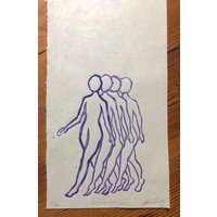 Jetzt Alle Zusammen || Linoldruck, Linolschnitt, Kunstdruck, Original, Weibliche Form , Wandkunst, Geschenk von cosmovague