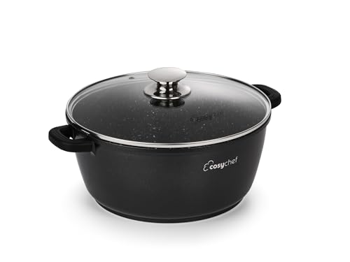 CosyChef Leia Kochtopfset 32 cm - 2-teiliges Kochtopfset mit Glasdeckel und Antihaftbeschichtung - Geeignet für alle Herdarten, auch Induktion - PFOA-frei von cosy chef