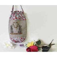 Handgemachte Coton De Tulear Hundekotbeutelspender Leinenbaumwollhalter von cosyribbon