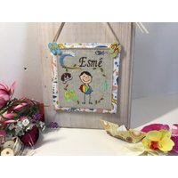 Name Strand Thema Türschild Besticktes Kinderzimmer Dekor von cosyribbon