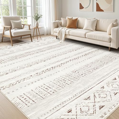 Großer Wohnzimmer-Teppich 30,5 x 38,1 cm: weich, maschinenwaschbar, Boho, marokkanischer Bauernhaus-Teppich für Schlafzimmer, unter dem Esstisch, rutschfest, neutral, moderner Bodenteppich für Zuhause Großer Wohnzimmer-Teppich 30,5 x 38,1 cm: weich, maschinenwaschbar, Boho, marokkanischer Bauernhaus-Teppich für Schlafzimmer, unter dem Esstisch, rutschfest, neutral, moderner Bodenteppich für Zuhause von cotiled
