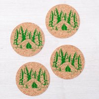 Camping Korkuntersetzer - Liebe Zur Natur Untersetzer Zum Thema Berge von countercouturedesign