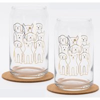 Hund Bierdose Glas 20K Gold Dog Lover Barware von countercouturedesign