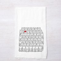 Santa Cats Geschirrtuch | Siebdruck Baumwolle Mehl Sack Urlaub Küche Dekor Santa Cats Geschirrtuch | Siebdruck Baumwolle Mehl Sack Urlaub Küche Dekor von countercouturedesign