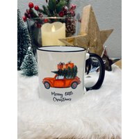 Tasse "Merry Little Christmas" Auto Mit Baum, Kaffee, Tee, Becher, Weihnachten, Geschenk, Nikolaus, Geschenk Für Freundin, Freund, Kollegin Tasse "Merry Little Christmas" Auto Mit Baum, Kaffee, Tee, Becher, Weihnachten, Geschenk, Nikolaus, Geschenk Für Freundin, Freund, Kollegin von countrycatShop