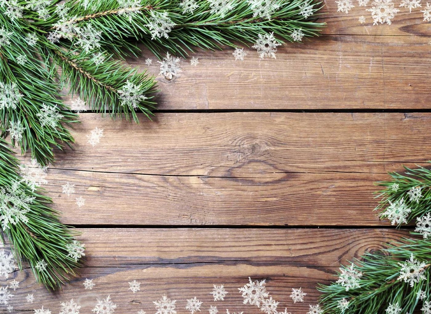 Platzset Tischsets I Platzsets abwaschbar - Weihnachten - Tannenzweige aufsichtig - aus erstklassigem Vinyl (Kunststoff) - 4 Stück - 44 x 32 cm - rutschfeste Tischdekoration, (4-St) von cover-your-desk.de