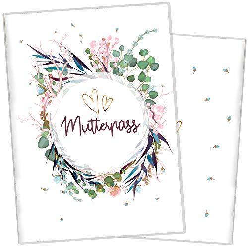 Cozy Racoon 3-teilige Mutterpasshülle für den deutschen Mutterpass | Hochwertige Hülle für deinen Mutterpass | Design Flower Party (ohne Personalisierung) von cozy racoon