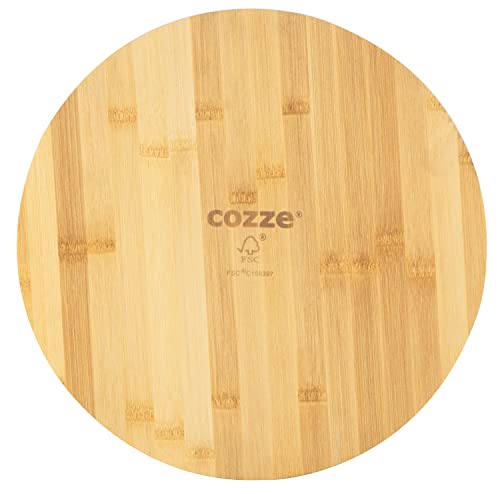 cozze® Pizzaschneidbrett Ø350 x 12mm Bambusholz von cozze