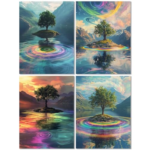 4 Stück Diamond Painting Kinder ab 6 Jahre Baum 50x65cm, Diamond Painting Erwachsene Spiegelung, 5D DIY Mosaikherstellung Basteln Erwachsene Diamant Malerei Stickerei Kits für Home Wand Dekor Z-45T 4 Stück Diamond Painting Kinder ab 6 Jahre Baum 50x65cm, Diamond Painting Erwachsene Spiegelung, 5D DIY Mosaikherstellung Basteln Erwachsene Diamant Malerei Stickerei Kits für Home Wand Dekor Z-45T von cppxinng