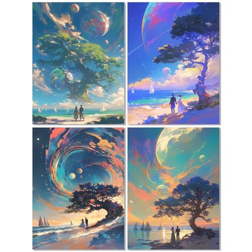 4 Stück Diamond Painting Kinder ab 7 Jahre Strand 50x70cm, Diamond Painting Erwachsene Baum, 5D DIY Mosaikherstellung Basteln Erwachsene Diamant Malerei Stickerei Kits für Wand Dekor Geschenke Z-41T 4 Stück Diamond Painting Kinder ab 7 Jahre Strand 50x70cm, Diamond Painting Erwachsene Baum, 5D DIY Mosaikherstellung Basteln Erwachsene Diamant Malerei Stickerei Kits für Wand Dekor Geschenke Z-41T von cppxinng