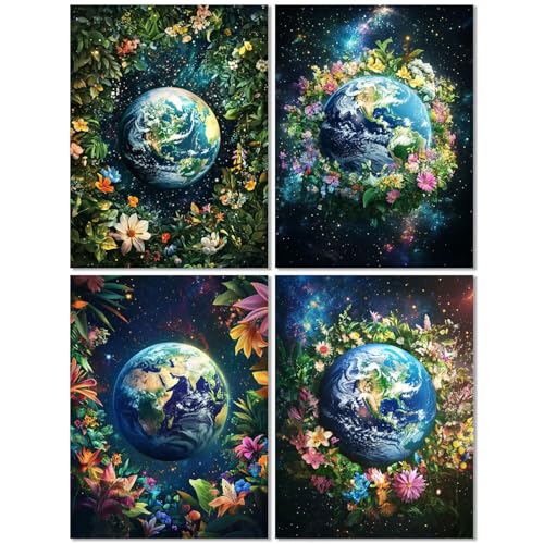 4 Stück Diamond Painting Kinder ab 8 Jahre Erde 60x70cm, Diamond Painting Erwachsene Blume, 5D DIY Mosaikherstellung Basteln Erwachsene Diamant Malerei Stickerei Kits für Wand Dekor Geschenke Z-213T 4 Stück Diamond Painting Kinder ab 8 Jahre Erde 60x70cm, Diamond Painting Erwachsene Blume, 5D DIY Mosaikherstellung Basteln Erwachsene Diamant Malerei Stickerei Kits für Wand Dekor Geschenke Z-213T von cppxinng