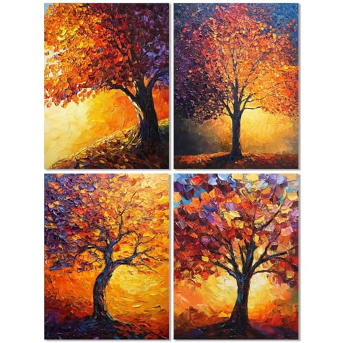 4 Stück Diamond Painting Kinder ab 8 Jahre Herbst 60x70cm, Diamond Painting Erwachsene Baum, 5D DIY Mosaikherstellung Basteln Erwachsene Diamant Malerei Stickerei Kits für Wand Dekor Geschenke Z-39T 4 Stück Diamond Painting Kinder ab 8 Jahre Herbst 60x70cm, Diamond Painting Erwachsene Baum, 5D DIY Mosaikherstellung Basteln Erwachsene Diamant Malerei Stickerei Kits für Wand Dekor Geschenke Z-39T von cppxinng