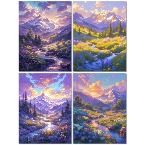 4er Set Diamond Painting Erwachsene Landschaft 40x50cm, Diamond Painting Kinder Natur, DIY Basteln Mädchen 10 Jahre, Mosaikherstellung Kreativ Set für Erwachsene, 5D Diamant Stickerei Kits Z-218T 4er Set Diamond Painting Erwachsene Landschaft 40x50cm, Diamond Painting Kinder Natur, DIY Basteln Mädchen 10 Jahre, Mosaikherstellung Kreativ Set für Erwachsene, 5D Diamant Stickerei Kits Z-218T von cppxinng