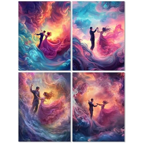 4er Set Diamond Painting Erwachsene Paar 70x90cm, Diamond Painting Kinder Farbe, DIY Basteln Mädchen 10 Jahre,Mosaikherstellung Kreativ Set für Erwachsene, Diamant Stickerei Kits für Wand Dekor Z-556T 4er Set Diamond Painting Erwachsene Paar 70x90cm, Diamond Painting Kinder Farbe, DIY Basteln Mädchen 10 Jahre,Mosaikherstellung Kreativ Set für Erwachsene, Diamant Stickerei Kits für Wand Dekor Z-556T von cppxinng