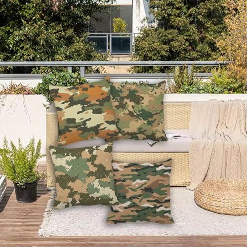 Kissenbezug 80x80 cm Outdoor Kissen Wasserdichter Streifen Kissenhülle Tarnung 4er Set Leinen Quadrat Sofakissen ,Outdoor Terrasse Patio Garten Couchkissen Bauernhaus Fall Dekor Pillow Cover PX-924 Kissenbezug 80x80 cm Outdoor Kissen Wasserdichter Streifen Kissenhülle Tarnung 4er Set Leinen Quadrat Sofakissen ,Outdoor Terrasse Patio Garten Couchkissen Bauernhaus Fall Dekor Pillow Cover PX-924 von cppxinng