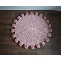 Pompoms Süsser Kinder Teppich Boho Häkeln Kinderteppich Pompoms Süsser Kinder Teppich Boho Häkeln Kinderteppich von craftladiesshop