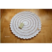 Rond Tapis Gehäkelter Teppich Für Kinderzimmer Rund Rund Alfombra Trapillo Moderner Großer Bodenteppich Rustikale Haushaltsware von craftladiesshop