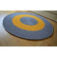 Runder Kinderteppich Rond Tapis Teppich Rund Baby Modern Enfant Großer Bodenteppich Gestreift Matt von craftladiesshop