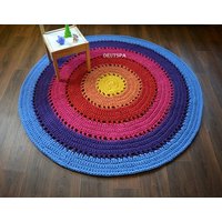 Teppich Rund Baby Alfombra Trapillo Multicolor Teppich Kinderteppich Waschbar Bunt Teppich Rund Baby Alfombra Trapillo Multicolor Teppich Kinderteppich Waschbar Bunt von craftladiesshop