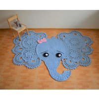 Wollteppich Kinderzimmer Elefant Häkeln Kinderteppich Hippie Shabby Teppich Wollteppich Kinderzimmer Elefant Häkeln Kinderteppich Hippie Shabby Teppich von craftladiesshop