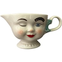 Vintage Kaffeetasse Mit Augenzwinkern. Bailey Kaffee. Mädchen Türkisfarbener Fliege. Limitierte Ausgabe 1996 von craftyykittyy