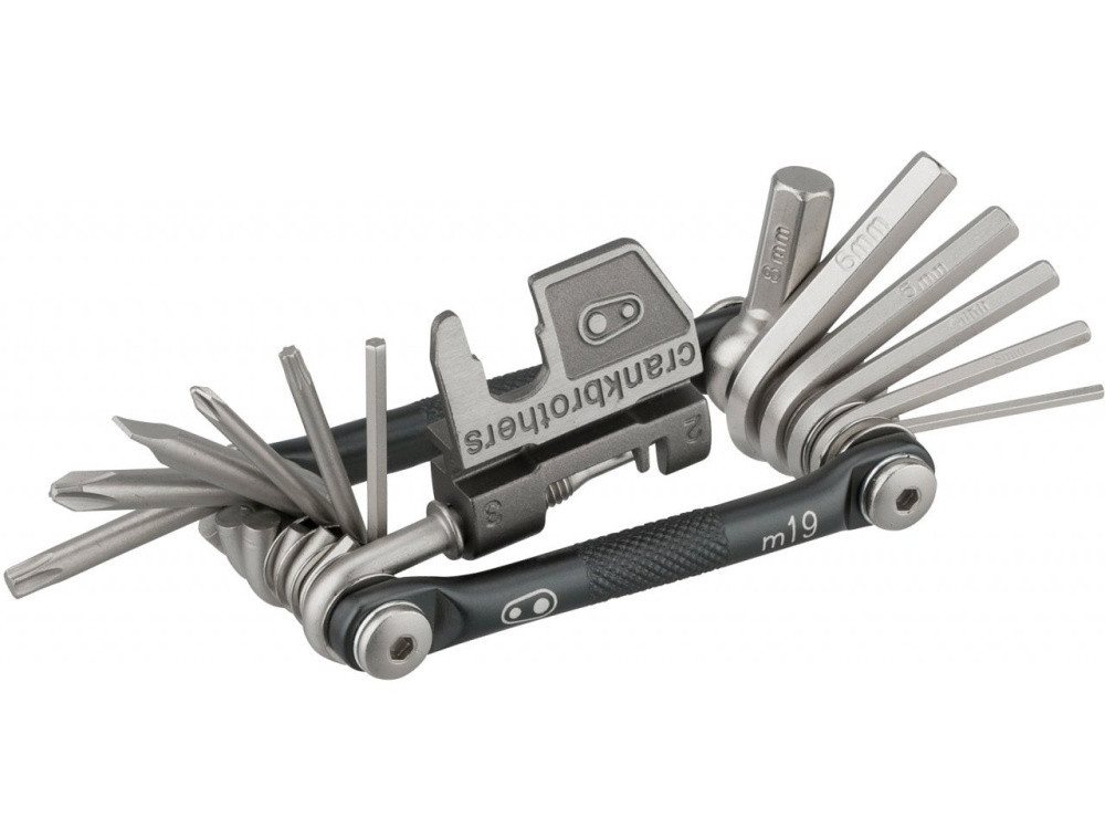 crankbrothers Multitool Fahrrad Werkzeug M19/nickel grau, Bike Reparatur, MTB, AM, XC von crankbrothers