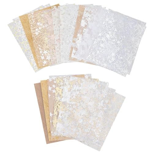 CRASPIRE 32 Blatt 2 Farben Goldfolie strukturiertes Scrapbook Papier Mesh Stoff sortiert Set Retro handgefertigte Verzierungen für Scrapbooking Junk Journaling Supplies Kartenherstellung Handwerk CRASPIRE 32 Blatt 2 Farben Goldfolie strukturiertes Scrapbook Papier Mesh Stoff sortiert Set Retro handgefertigte Verzierungen für Scrapbooking Junk Journaling Supplies Kartenherstellung Handwerk von craspire